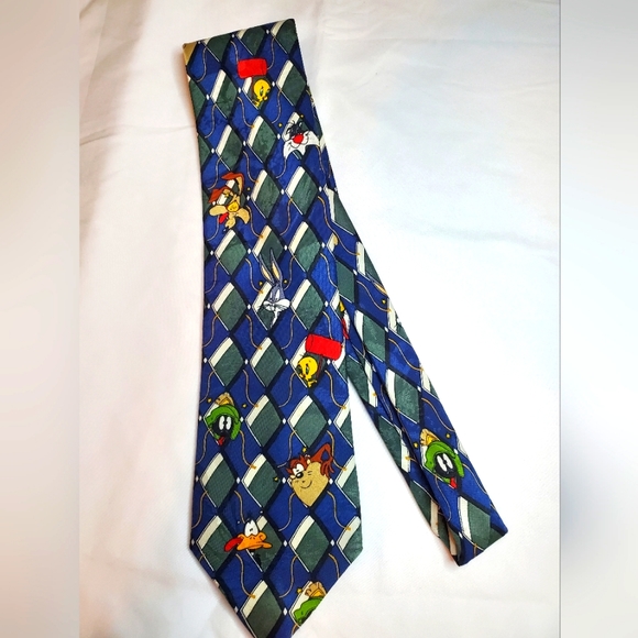 Vintage Looney Toons Warner Brothers Character Tie - Picture 1 of 5